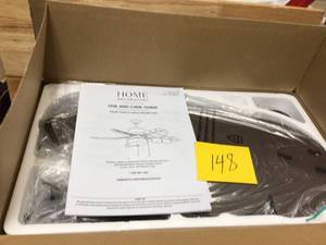 lot 148 image: Palm Cove 52 in. LED IndoorOutdoor Natural Iron Ceiling Fan with Light Kit by Home Decorators Collection