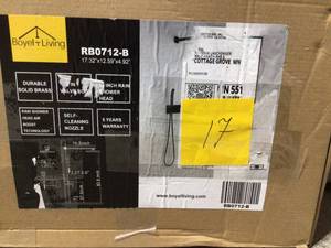 lot 17 image: Boyel 1-spray 10 in. High PressureDual Shower Head and Handheld Shower Head in Matte Black  see pictures