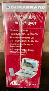 lot 25 image: New Durabrand 7 Portable DVD Player