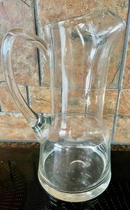 lot 40 image: 2 Clear Glass Pitchers