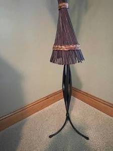 lot 69 image: Metal Stand With Faux Floral Arrangement