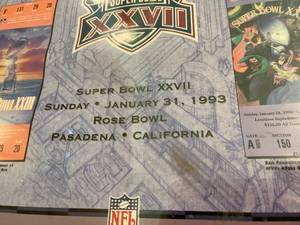 lot 75 image: Super Bowl XXVII Framed Poster