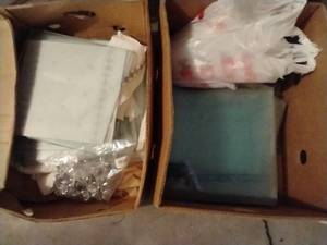 Two Boxes of Glass Shelf Units