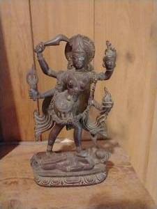 Metal Asian Deity Statue