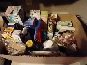 Box Full of Kitchen Supplies