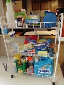 Rolling Cart Full of Kitchen Supplies