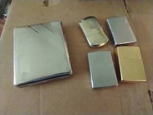 Cigarette Case and Zippos