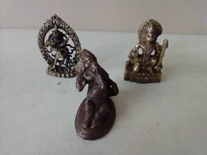 3 Small Metal Hindu Deities