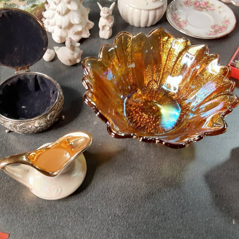 1970s Kings Crown Amber Glassware...