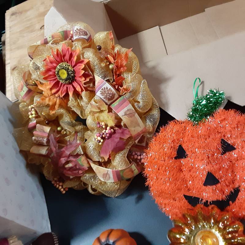 FallHalloween Decor Lot See Photo...