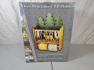 lot 45 image: New Deer Magazine Holder and Toilet Paper