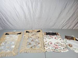 lot 57 image: New Embroidered Runners and Doily