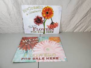 lot 72 image: 2 New Indoor  Outdoor Flower Signs