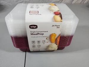 lot 92 image: New 24 Piece Meal Prep Container Set
