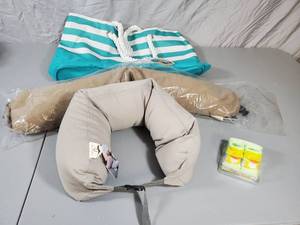 lot 94 image: New Tote Bag, Neck Pillows, and More