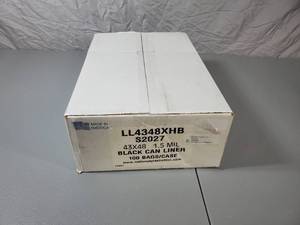 lot 117 image: New Case of 100 Black Can Liners