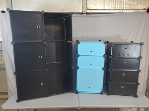 lot 14 image: 3 Modular Cube Organizers