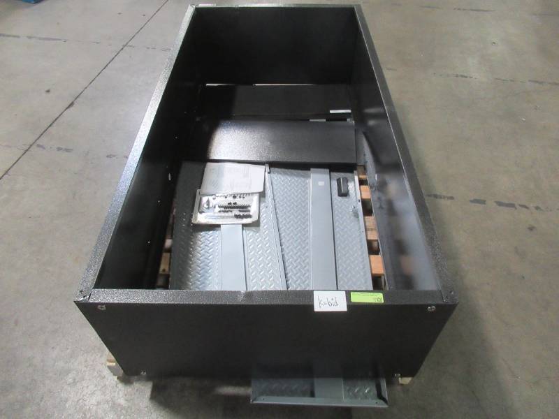 lot 126 image: Gladiator Ready-to-Assemble 72 in. H x 36 in. W x 18 in. D Steel Freestanding Garage Cabinet in Silver Tread - Missing Panel Pieces, Lock Rod, Some Hardware, Shelves - Maybe More.