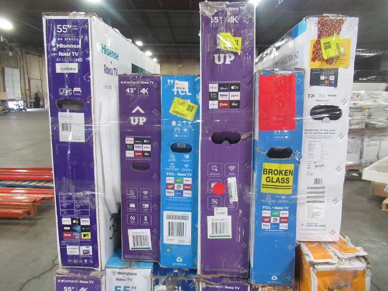 lot 3 image: UNTOUCHED Wholesale Pallet of 40 43 55 & 65 Smart Ultra HD TVs