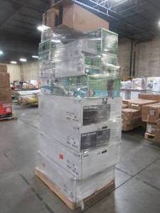 lot 310 image: WHOLESALE MIXED PALLET OF BLACK SINK UNITS AND MAILBOXES