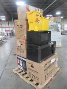 lot 311 image: WHOLESALE MIXED PALLET OF MISCELLANEOUS MICROWAVES