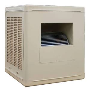 lot 207 image: Hessaire 3,800 CFM Side-Draft Aspen RoofSide Evaporative Cooler for 14 in. Ducts 1,100 sq. ft. (Motor Not Included) - Scratch and Dent, Untested - Missing Panel. For PartsRestore.