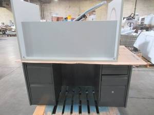 lot 108 image: WHOLESALE MIXED PALLET OF MISCELLANEOUS USED OFFICE DESKS AND MORE