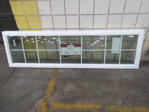 lot 508 image: Simonton 6500 Series White Vinyl Long Picture Window With Internal Grill, 83 34 23 58 x 2 12.