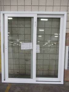 lot 509 image: Simonton Left Slide Sliding Glass Patio Door, White Vinyl, 70 34 x 80 14 x 4 916.