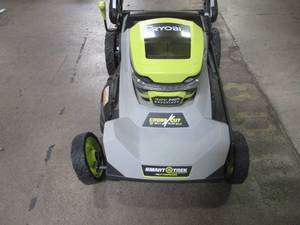lot 60 image: Ryobi 21 in. HP 40V Lithium-Ion Battery Brushless Walk Behind Dual-Blade Self-Propelled Mower RY401150US