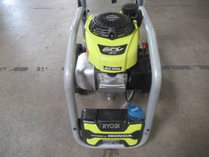 lot 63 image: Ryobi 3300 PSI 2.3 GPM Cold Water Gas Pressure Washer with Honda GCV190 Idle Down RY80942