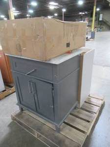 lot 220 image: WHOLESALE MIXED PALLET OF MISCELLANEOUS CABINETS