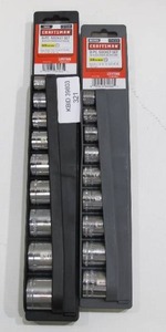 lot 321 image: Craftsman 18-Piece Metric and Standard SAE 38 Drive Socket Sets - New