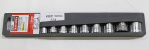 lot 324 image: Craftsman 9 Piece Metric Socket Set - 38 Drive - New