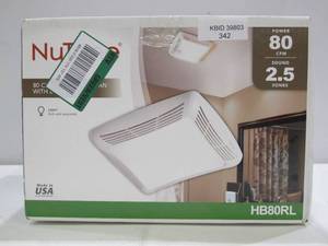 lot 342 image: Broan-NuTone HB80RL 80 CFM Ceiling Bathroom Exhaust Fan with Light