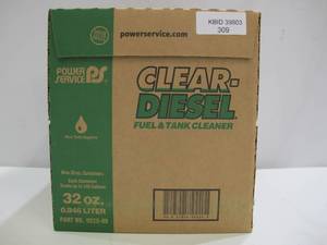 lot 309 image: 1 Case (9 Bottles) Power Service Clear Diesel Fuel & Tank Cleaner - For Cummins, Duramax, Powerstroke - 288 Oz