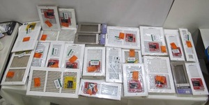 lot 345 image: Box Lot of 20 Assorted Floor Grates and Registers - Everbilt, DANCO, Etc