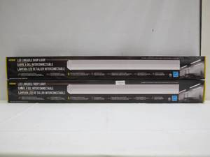 lot 315 image: 2 Boxes Koda 46 LED Linkable Shop Light with Motion Sensor and Remote (4 Lights Total)