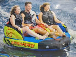 lot 316 image: HO Sports Striker 3 Boat Towable Inflatable 3 Person Raft Tube