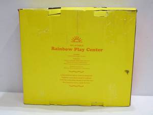 lot 383 image: Sun Squad Inflatable Pool with Slide - Rainbow Play Center