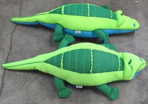 lot 388 image: Lot of 2 Big Joe AlligatorCrocodile Plush Pool Toys