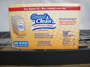 lot 307 image: 1 Pallet Good N Clean Disinfectant Hand Sanitizer Wipes - 126 Boxes - 36,288 Wipes - 288 Wipes Per Box