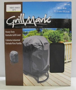 lot 371 image: Grillmark 50528 Universal Kamado Grill Cover, Polyester, Black
