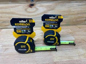 lot 36 image: KOMELON Lot of 2-  Contractor TS Tape Measures 25 x 1.25