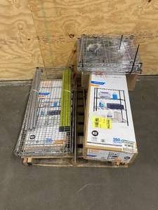 lot 43 image: Pallet of Various Wire Shelving