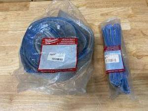 lot 53 image: MILWAUKEE Lot of 2-  Nylon Slings (4 IN X 15 FT and 2 IN X 8 FT)