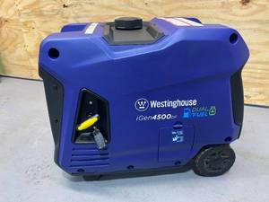lot 14 image: WESTINGHOUSE iGen4500DF 45003700 Watt Dual Fuel Portable Inverter Generator with LED Display ElectricRemote Start and RV-Ready