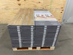 lot 1 image: UNITED WEAVERS Lot of 56 Cases of- Heirloom Collection 100% Waterproof Luxury Vinyl Plank Flooring in Mohican (18 sq ft per case)