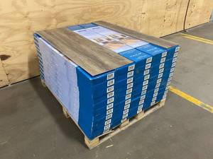 lot 4 image: GALVESTON COLLECTION Lot of 55 Cases of- 100% Waterproof Vinyl Flooring in Sussex (23.63 Sq. ft.case) (Total of 1,299.65 Sq. ft.)