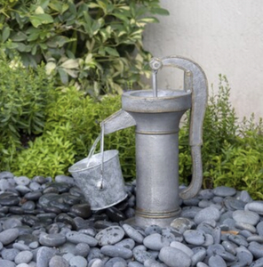 lot 19 image: GARDENIQUE Farmhouse Spigot Disappearing Kit 20.39-in H Resin Fountain Statue Outdoor Fountain